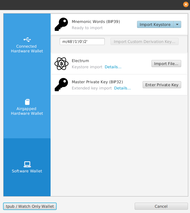 Guide - Sparrow multiparty multisig