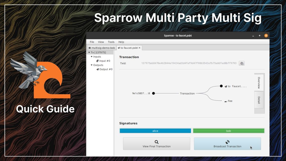 Guide - Sparrow multiparty multisig